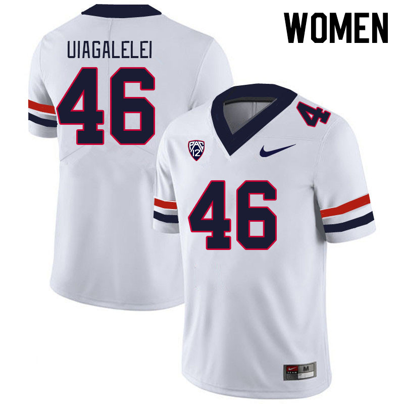 Women #46 Ta'ita'i Uiagalelei Arizona Wildcats College Football Jerseys Stitched-White